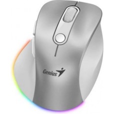 Двухрежимная перезаряжаемая бесшумная мини-мышь Genius Ergo 9000S Pro, серый, 31030039402