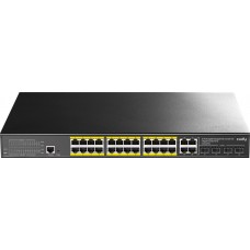 Коммутатор Cudy GS2028PS4-400W (L2, 24 x PoE 1Gb RJ45, 4 x 1G RJ45 SFP Combo, 400W, 19")