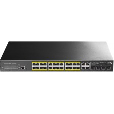 Коммутатор Cudy GS2028PS4-300W (L2, 24 x PoE 1Gbit RJ45 + 4 x 1G RJ45 SFP Combo, 300W)