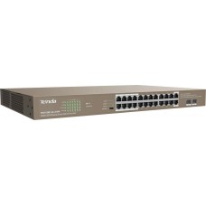 Коммутатор Tenda TEG1126P-24-410W (24 x 1Gbit PoE+, 2 x SFP 1Gbit Uplink, 370W) Unmanaged