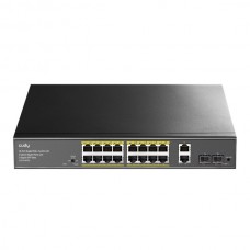 Коммутатор Cudy GS1018PS2 (16 x PoE 1Gb RJ45, 2 x 1Gb RJ45 Uplink, 2 x SFP, 200W, 13", Unmanaged)