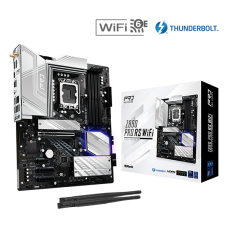 MB ASRock Z890 Pro RS WiFi White Soc-1851 (Z890) PCI-Ex16 2xPCI-Ex4 PCI-Ex1 4xM.2+M.2 (WiFi/BT) 2.5GbE LAN WiFi 6E BT 5.3 3xARGB+RGB RAID 0/1/5/10 4xDDR5 9066MHz+ 2xType-C+DP+HDMI ATX White RTL