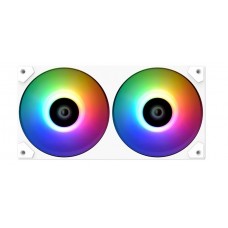 Вентилятор 120mm ID-Cooling ICEFAN 240 ARGB SNOW (НАБОР 2 в 1) 120x120x27мм (PWM, dual ball, RGB, 900-2000об/мин) BOX