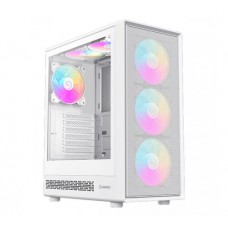 Корпус ATX Без БП GameMax Storm 2 AW (Tempered Glass, U3x1+U2x1+TYPE-C(U2), Combo Audio, 5*120MM ARGB Fan(FN12A-S6), 1*120MM ARGB Fan(FN12A-M6), HD Audio+Mic, VGA MAX 330mm, CPU MAX 155mm, пылевые фильтры) White