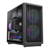 Корпус MicroATX Без БП GameMax F35 BK (Tempered Glass(Plastic+ Dust Mesh+Woodgrain Decoration), USB3.0*2+TYPE-C(GEN2), Combo Audio 3*120MM ARGB PWM Fan(FN12A-S5), V5.0 ARGB PWM HUB, VGA MAX 350mm, CPU MAX 169mm, пылевые фильтры) Black