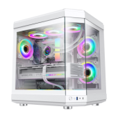 Корпус MicroATX Без БП GameMax HYPE-M WH (Куб, Tempered Glass, USB3.0*1+2xUSB2.0, HD Audio+Mic, 3x120mm ARGB Fan (FN12A-S8I), 6ports PWM+ARGB HUB, VGA MAX 400mm, CPU MAX 157mm, пылевые фильтры) White