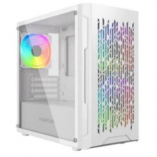 Корпус MicroATX Без БП Powercase Mistral Micro D3W ARGB (CMMDW-A3) (Tempered Glass, 2xUSB 2.0, 1xUSB-A 3.2 5Гбит/с, 2x 140mm ARGB PWM+1x 120mm ARGB PWM HD Audio+Mic, VGA MAX 305mm, CPU MAX 160mm, пылевые фильтры) White