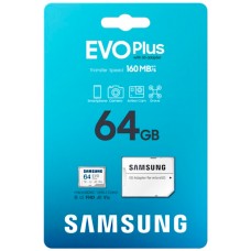 Карта памяти Micro SDXC 64 GB Samsung EVO PLUS UHS-I U1 V10 A1 MB-MC64SA CN + adapter
