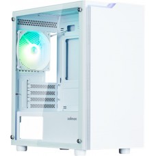 Корпус MicroATX Без БП Zalman T4 Plus White (Tempered Glass, 2xUSB 2.0, 2xUSB-A 3.2 5Гбит/с, 1x120mm ARGB FAN, HD Audio+Mic, 1x3.5", 2*2.5", VGA MAX 320mm, CPU MAX 157mm) White