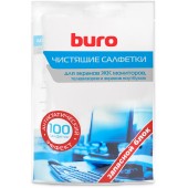 Влажные чистящие салфетки Buro BU-ZSCREEN для экранов всех типов в мягкой упаковке (100шт)