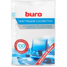 Влажные чистящие салфетки Buro BU-ZSCREEN для экранов всех типов в мягкой упаковке (100шт)