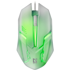 Мышь Defender Сyber MB-560L WHITE (52561) (полноразмерная мышь для ПК/для компьютеров Apple, проводная USB, сенсор оптический 1200 dpi, 3 кнопки, колесо с нажатием, цвет черный)