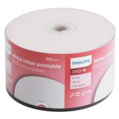 [NEW] Диск DVD-R Philips 4.7 Gb, 16x, Bulk (50), Ink Printable