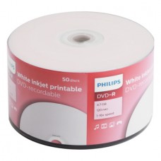 [NEW] Диск DVD-R Philips 4.7 Gb, 16x, Bulk (50), Ink Printable