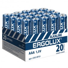 Ergolux <LR03 BP-20> Size AAA, щелочной (alkaline) <уп. 20 шт>