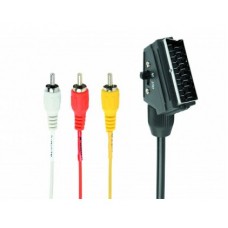 [NEW] Кабель аудио/видео Gembird, SCART / 3xRCA, с переключателем направления сигнала, 1.8м (CCV-519-001)