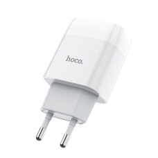 6931474712912 Блок питания 2 USB HOCO C73A, Glorious, 2400mA, пластик, цвет: белый (1/36/216)