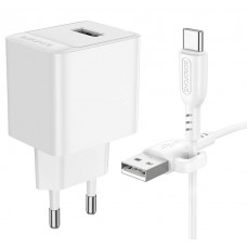 B-04602 BOROFONE BAS11A/ Сетевое ЗУ/ 1 USB/ Выход: 10.5W/ White