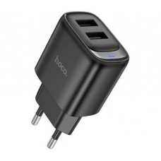 HC-27849 HOCO C141A/ Сетевое ЗУ/ 2 USB/ Выход: 12W/ Black