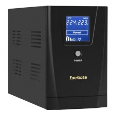 UPS 1200VA Exegate SpecialPro Smart <LLB-1200> <EP285494RUS> Schuko, LCD, защита телефонной линии/RJ45, USB