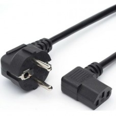 GoPower 00-00024536 Кабель питания GoPower евровилка-C13 (f) 1.8м ПВХ 0.75 мм угловой черный (1/125)