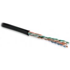 Кабель UTP 4 пары кат.5e <катушка 500м> Hyperline <UUTP4-C5E-S24-OUT-PE-BK-500> для внеш. Прокладки