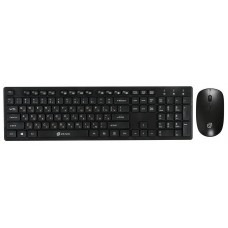 OKLICK Wireless Keyboard & Optical Mouse <240M Black> (Кл-ра, USB,FM+Мышь 4кн, Roll, USB, FM) <1091253>