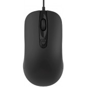CBR CM 110 Black USB, Мышь офисн., 800/1200/1600/2400 dpi, 4 кн., 1.8 м, резиновое колесо прокрутки