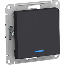 Schneider Electric AtlasDesign <ATN001013> Выключатель (1клав.,с подсветкой, внут., без рамки, карбон)