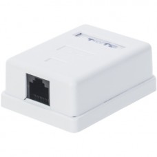 TWT-SM1-45-WH Настенная розетка, 1 порт RJ-45 категории 5е, UTP, белая