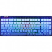Клавиатура Redragon Garen Pro (71745) (игровая для ПК, механическая, Redragon Purple, ход тактильный, пластик, интерфейс подключения - USB-A/радио/Bluetooth, кириллица: да, цвет прозрачный/синий )
