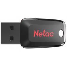 USB2.0 32Gb Netac U197 (NT03U197N-032G-20BK) Type-A, без колпачка, пластик, цвет красный/черный