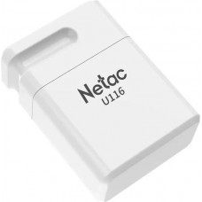 USB2.0 64Gb Netac U116 (NT03U116N-064G-20WH) USB 3.0 Type-A, пластик, с колпачком, белый