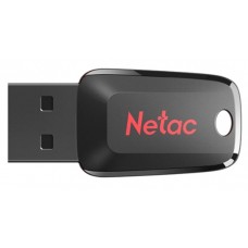 USB2.0 64Gb Netac U197 (NT03U197N-064G-20BK) Type-A, без колпачка, пластик, цвет красный/черный