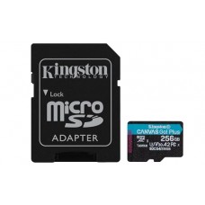 Карта памяти Micro SDXC 256 GB Kingston Canvas Go! Plus A2, V30, UHS-I Class 3 (U3), Class 10 + адаптер [SDCG4 256GB]