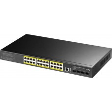 Коммутатор Cudy GS5024PS4-400W (L3, 24 x PoE 1Gb RJ45, 4 x 10G SFP+, 400W, 19", Сертификат ОАЦ)