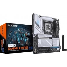 MB Gigabyte B860 GAMING X WIFI6E Soc-1851 (B860) 3xPCI-Ex16 3xM.2 2.5GbE LAN WiFi 6E BT 5.3 3xARGB+RGB RAID 0/1/5/10 4xDDR5 9066MHz+ Type-C+DP+HDMI ATX RTL
