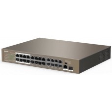 Коммутатор Tenda TEF1126P-24-250W (24xPoE 100Mbit, 1x1Gb Uplink, 1xSFP Combo, Unmanaged, 230W)
