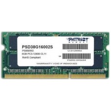 SO-DIMM DDR3 8Gb PC-12800 1600MHz Patriot (PSD38G16002S) CL11 1.35v