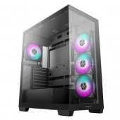Корпус ATX Без БП Deepcool CG580 4F Black (R-CG580-BKADA4-G-1) (Tempered Glass, 2xUSB-A 3.2 5Гбит/с, 1xUSB-C 3.2 5Гбит/с, 4x120mm ARGB Fan, HD Audio+Mic, 2x3.5", 3x2.5", VGA MAX 410mm, CPU MAX 176mm, пылевые фильтры) Black