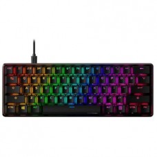 Клавиатура HyperX Alloy Origins 60 (4P5N4AAABA) (игровая для ПК, механическая, HyperX Red, ход линейный, полностью металлическая, интерфейс подключения - USB-A, подсветка, кириллица: да, цвет черный)