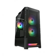 Корпус ATX Без БП Cougar Airface (CGR-5ZD1B-AIR) (Tempered Glass, 1xUSB 2.0, 2xUSB-A 3.2 5Гбит/с, 1x120mm FAN, HD Audio+Mic, VGA MAX 330mm, CPU MAX 190mm, пылевые фильтры) Black