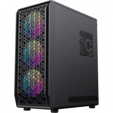 Корпус MicroATX Без БП GameMax Forge COC (Tempered Glass, U3x1+U2x1+TYPE-C(U2), Combo Audio, 5*120MM ARGB Fan(FN12A-S6), 1*120MM ARGB Fan(FN12A-S6), VGA MAX 330mm, CPU MAX 155mm, пылевые фильтры) Black