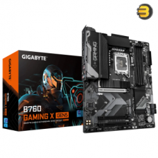 MB Gigabyte B760 GAMING X D4 GEN5 Soc-1700 (B760) 3xPCI-Ex16 3xM.2 2.5GbE LAN 3xARGB+RGB RAID 0/1/5/10 4xDDR4 3200MHz+ HDMI+DP ATX RTL